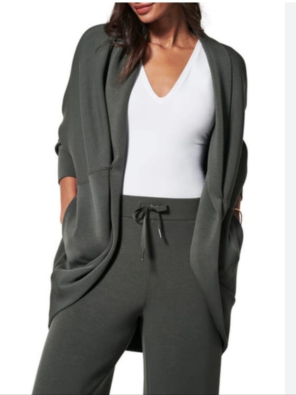 Spanx Airessentials Airluxe Cocoon Cardigan Dark Palm Size XL/1X